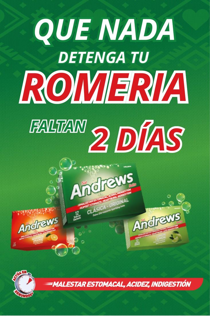 Mupi blacklight de Sal Andrews para la Romería